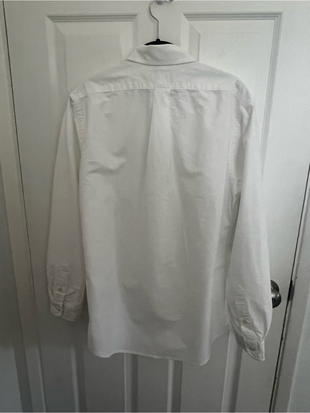 Ralph Lauren White Long-Sleeve Button-Down Shirt with Brown Logo - Picture 9 of 9